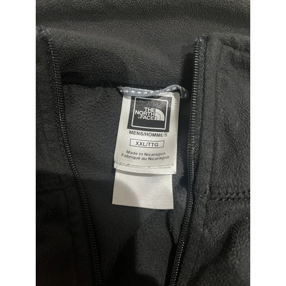 The North Face TKA-100 Light Weight Black 1/4 Zip Fleece Jacket Men's XXL